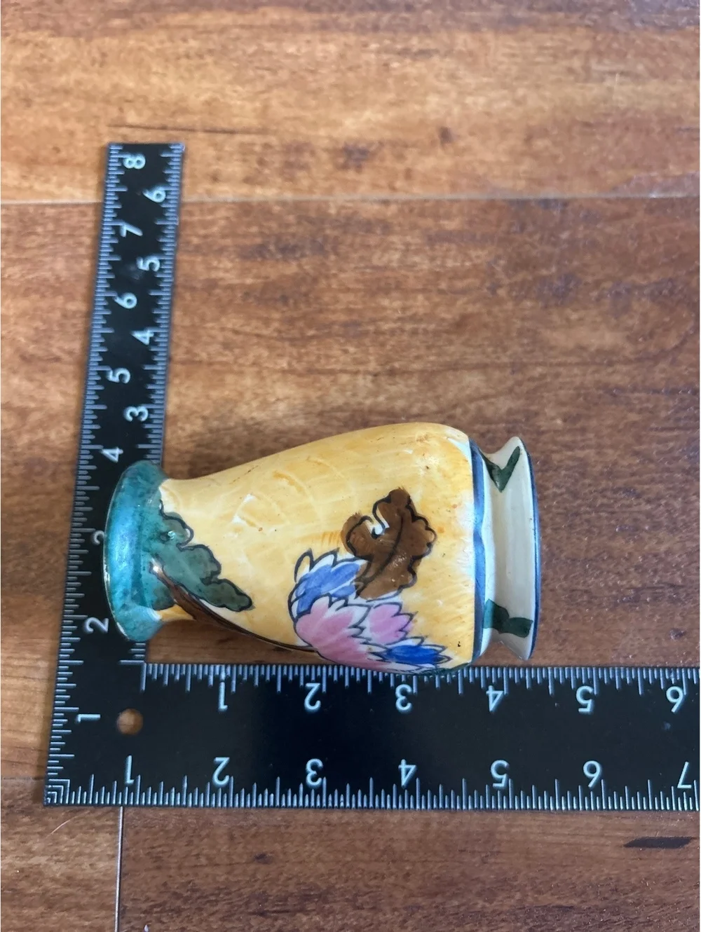 Vintage Made in Japan Small Ceramic Vase with Floral Design